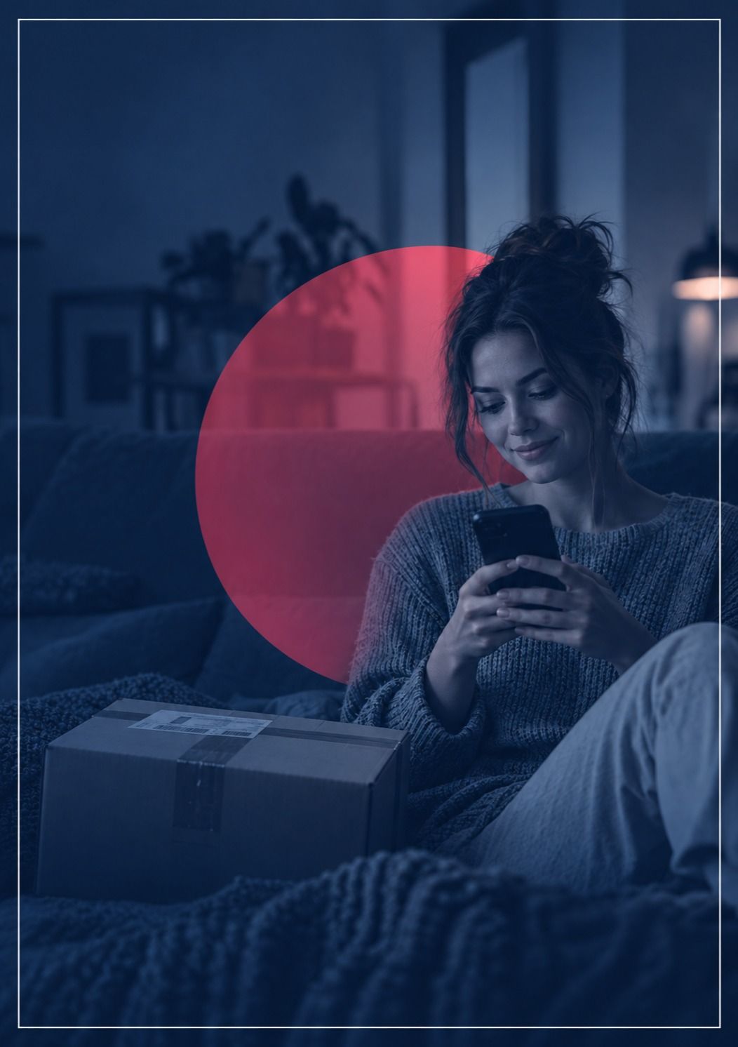 Klientka e-commerce odbierająca przesyłkę
